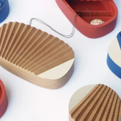 Mini Portrait Cherry Wood Oval Jewelry Box