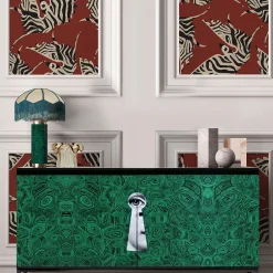 Misteriosa Zebrata Red Wallpaper by Leonardo Dini