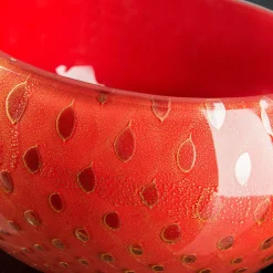 Mocenigo Gold & Red Decorative Bowl