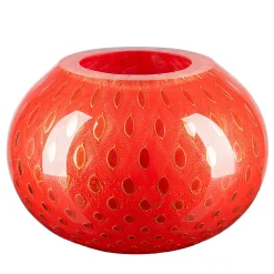 Mocenigo Sfera Gold & Red Vase