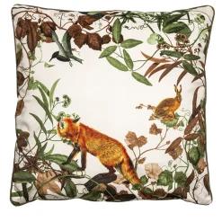 Mont Blanc velvet Cushion with forest animals #3