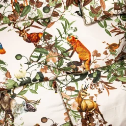 Mont Blanc velvet Cushion with forest animals #3