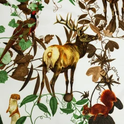 Mont Blanc velvet Plaid with branches and forest animals