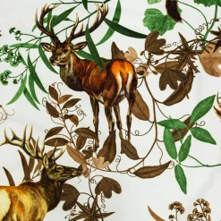 Mont Blanc velvet Plaid with branches and forest animals