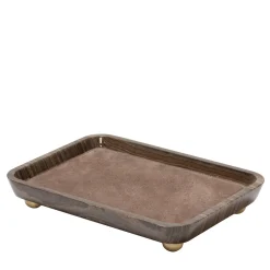 Monza Leather & Marble Rectangular Small Valet Trays #3