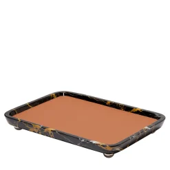 Monza Leather & Marble Rectangular Medium Valet Trays #4