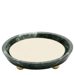 Monza Leather & Marble Round Mini Valet Trays #2