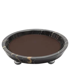 Monza Leather & Marble Round Mini Valet Trays #3