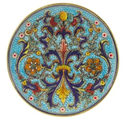 Mosaic Blue Round Plate
