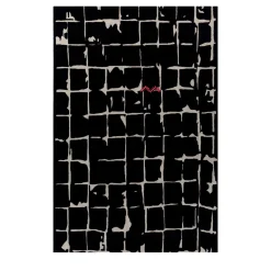 Mosaic in Ebony and White Rug by Keith Pillow from Daaa Haus