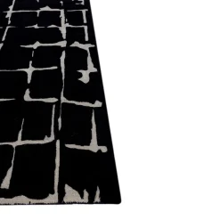 Mosaic in Ebony and White Rug by Keith Pillow from Daaa Haus