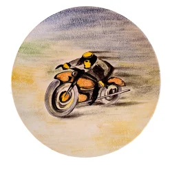 Motociclisti Ceramic Decorative Plate
