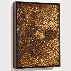 Movimento n253 Gold Glass Decorative Panel