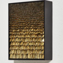 Movimento n256 Gold Glass Decorative Panel