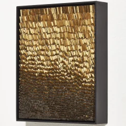 Movimento n254 Gold Glass Decorative Panel