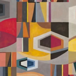 Multicolor Chrome Polyester Wallcovering Fabric