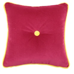 Multicolored Cotton Velvet Carrè Cushion