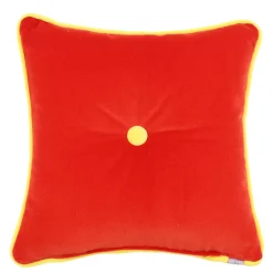 Multicolored Cotton Velvet Carrè Cushion