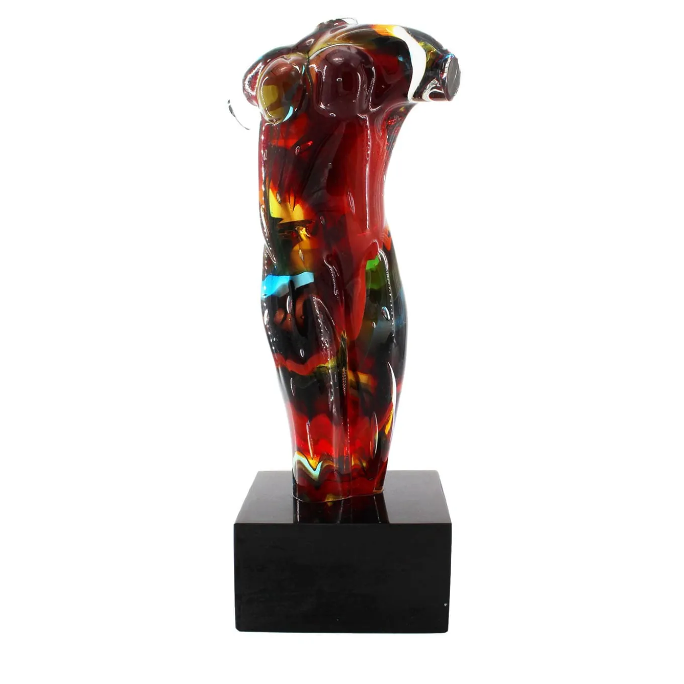 Multicolored Woman Murano Glass Sculpture