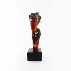 Multicolored Woman Murano Glass Sculpture