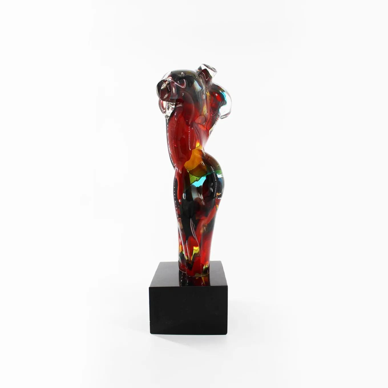 Multicolored Woman Murano Glass Sculpture