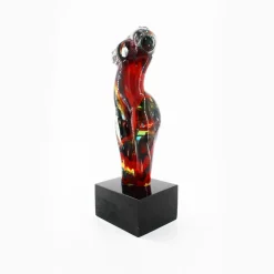 Multicolored Woman Murano Glass Sculpture