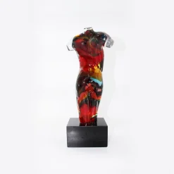 Multicolored Woman Murano Glass Sculpture