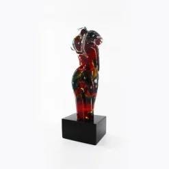 Multicolored Woman Murano Glass Sculpture
