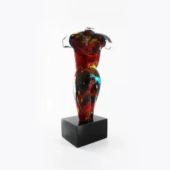 Multicolored Woman Murano Glass Sculpture