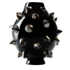 Murano Black Glass Vase-Sculpture