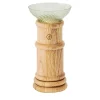 Murano Faro 4177 Briccola Wood & Murano Glass Candleholder