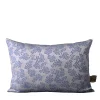 Murcia Rectangular Floral Silvery & Blue Jacquard Cushion