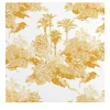 Mustard Yellow French Toile de Jouy Jungle Wallpaper