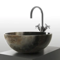 Nabhi Collection Bowl N.4 Small Washbasin in Light Sky Onyx