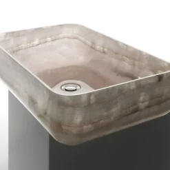 Nabhi Collection Bowl N.9 Washbasin in Onice Rosa