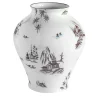 Natsumi Amphora Porcelain Vase with japanese landscape h27cm