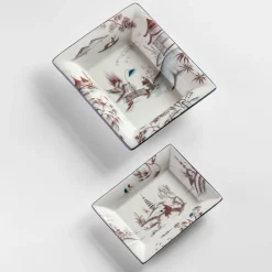 Natsumi Set of porcelain Ashtray and Vide-Poche
