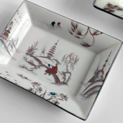 Natsumi Set of porcelain Ashtray and Vide-Poche
