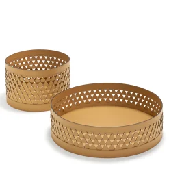 Nereide 70 Round Brown Leather Basket #2