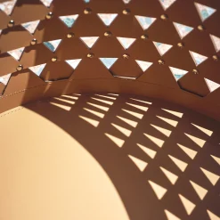 Nereide 45 Round Brown Leather Basket #2