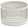 Nereide 45 Round White Leather Basket