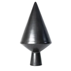 Nero 52 bucchero table mirror by Studio Lievito and Maddalena Vantaggi