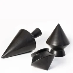 Nero 52 bucchero table mirror by Studio Lievito and Maddalena Vantaggi