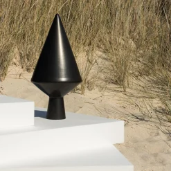 Nero 52 bucchero table mirror by Studio Lievito and Maddalena Vantaggi