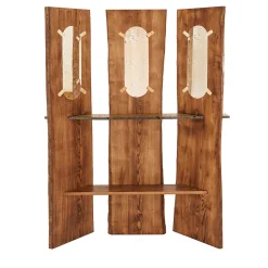 Nessente Ash Wood Triple Panel Mirror