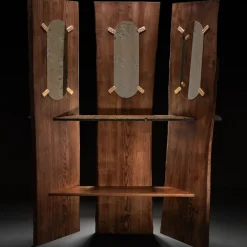 Nessente Ash Wood Triple Panel Mirror