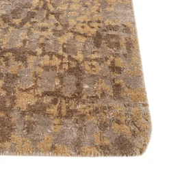Neutral Blooms Silver Mink & Light Peach Hand Knotted Rug