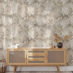 Neutral Tones Foliage Wallpaper