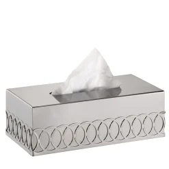 NEW YORK RECTANGULAR TISSUE BOX - SILVER