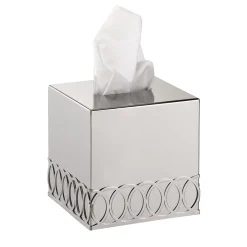 NEW YORK SQUARE TISSUE BOX - SILVER